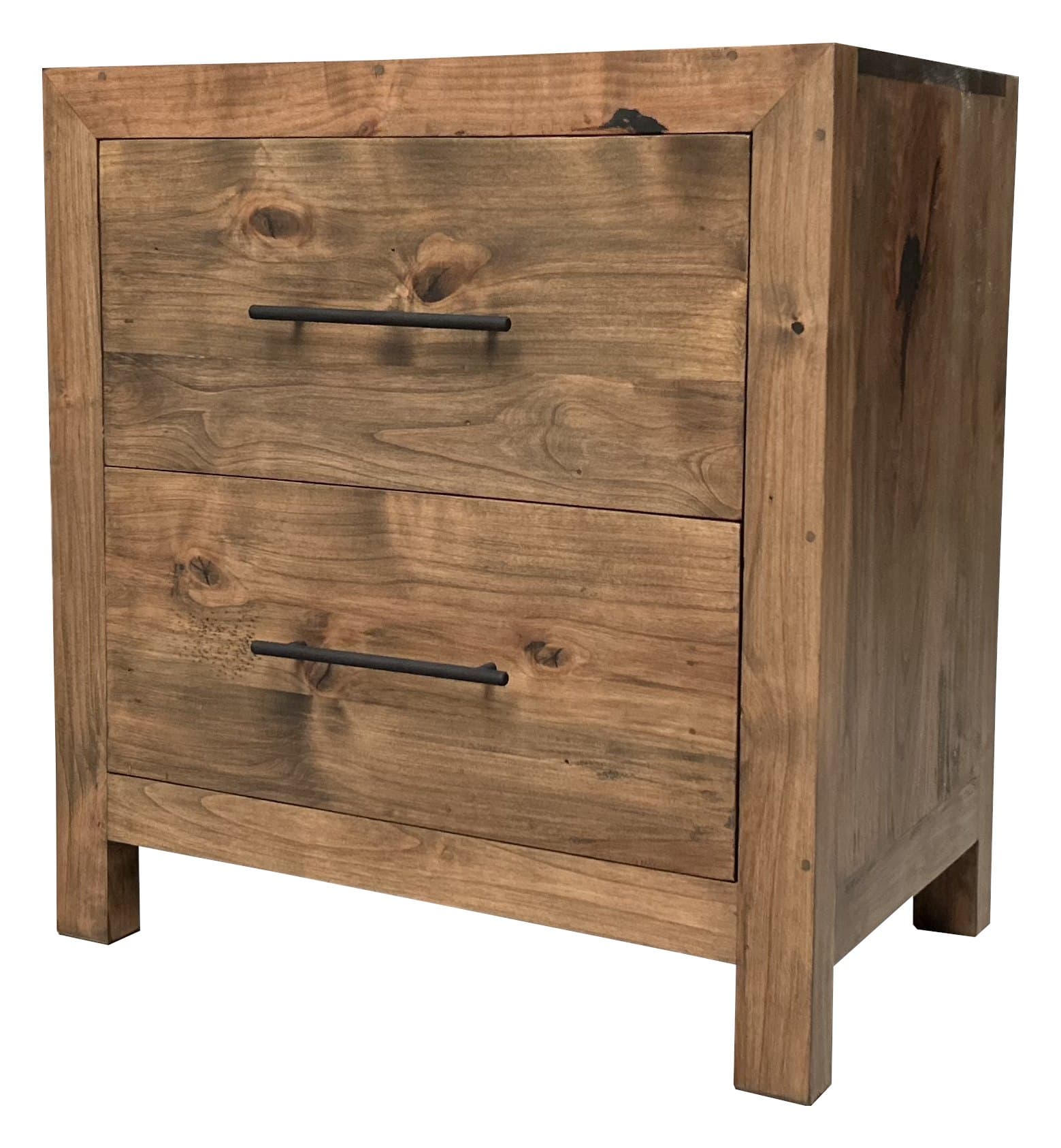 Milan nightstand, Dark Walnut Natural, photographed on white