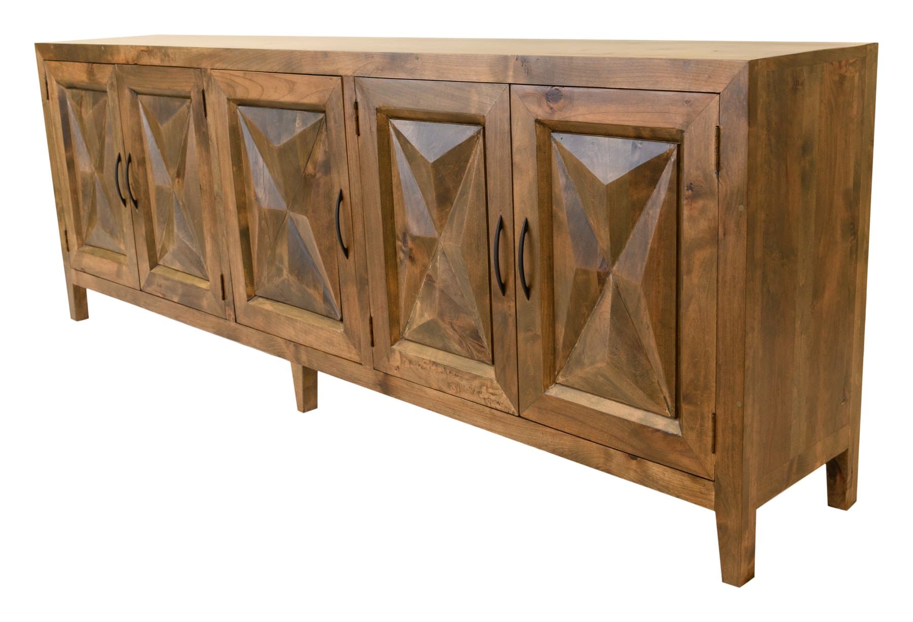 Florencia buffet, 96" 5 Doors · Dark Walnut Natural, photographed on white