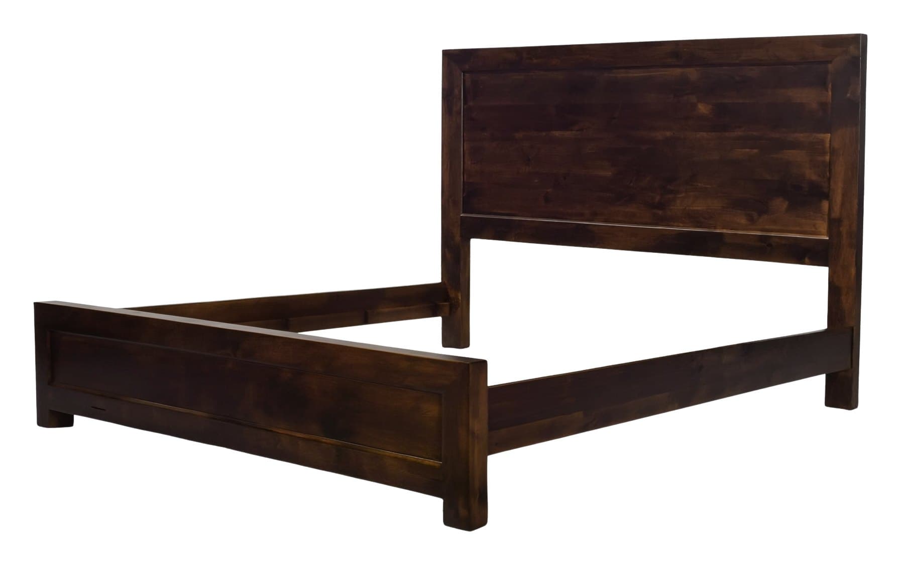 Milan bed, Dark Walnut Intense, photographed on white
