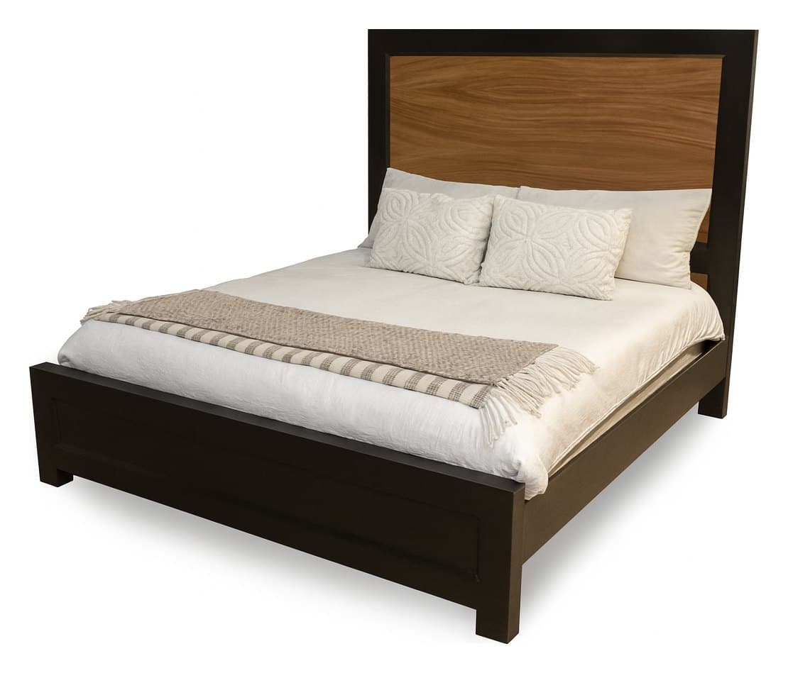 Parota Milan bed, photographed on white