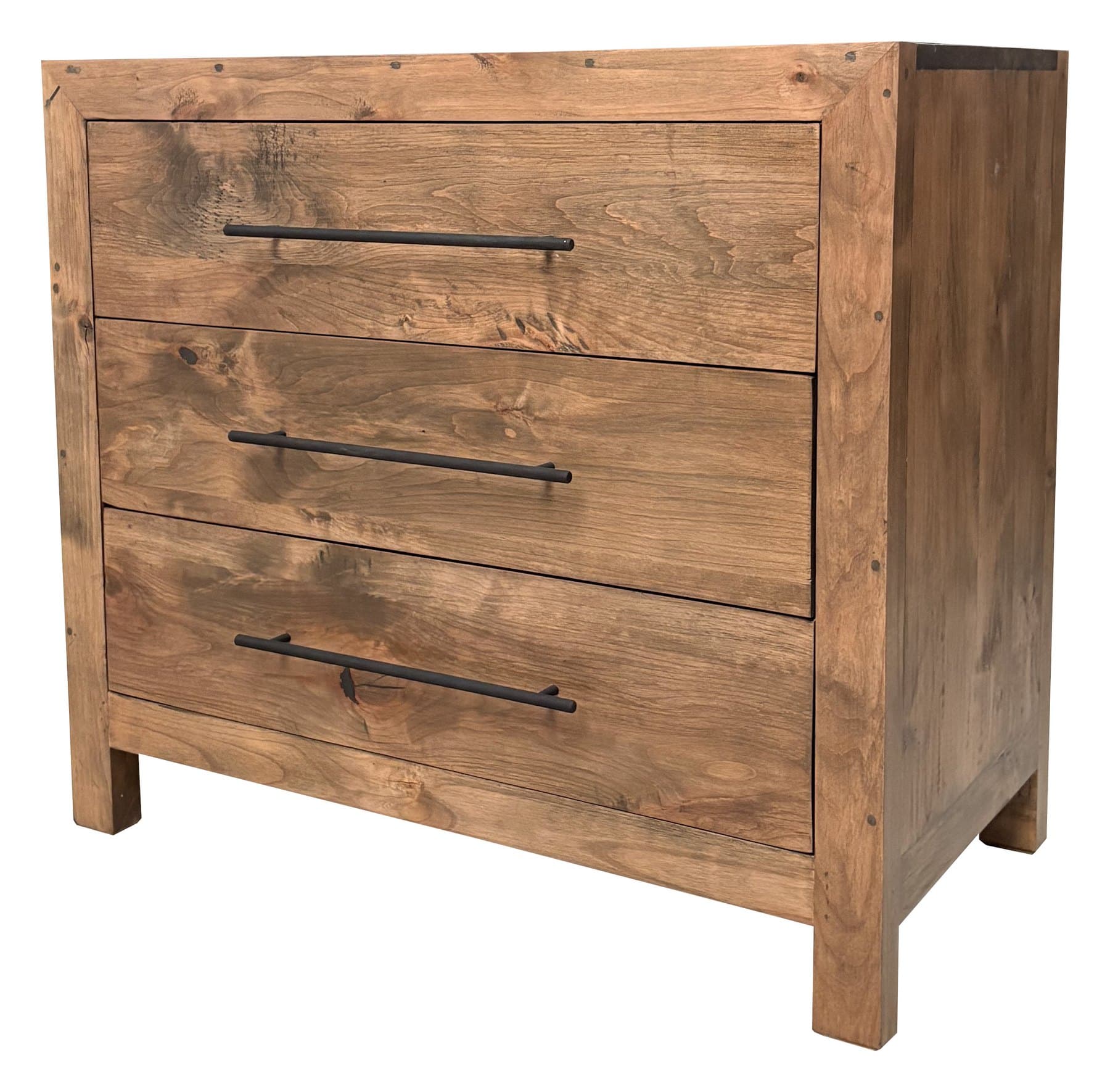 Milan chest, Dark Walnut Natural, photographed on white