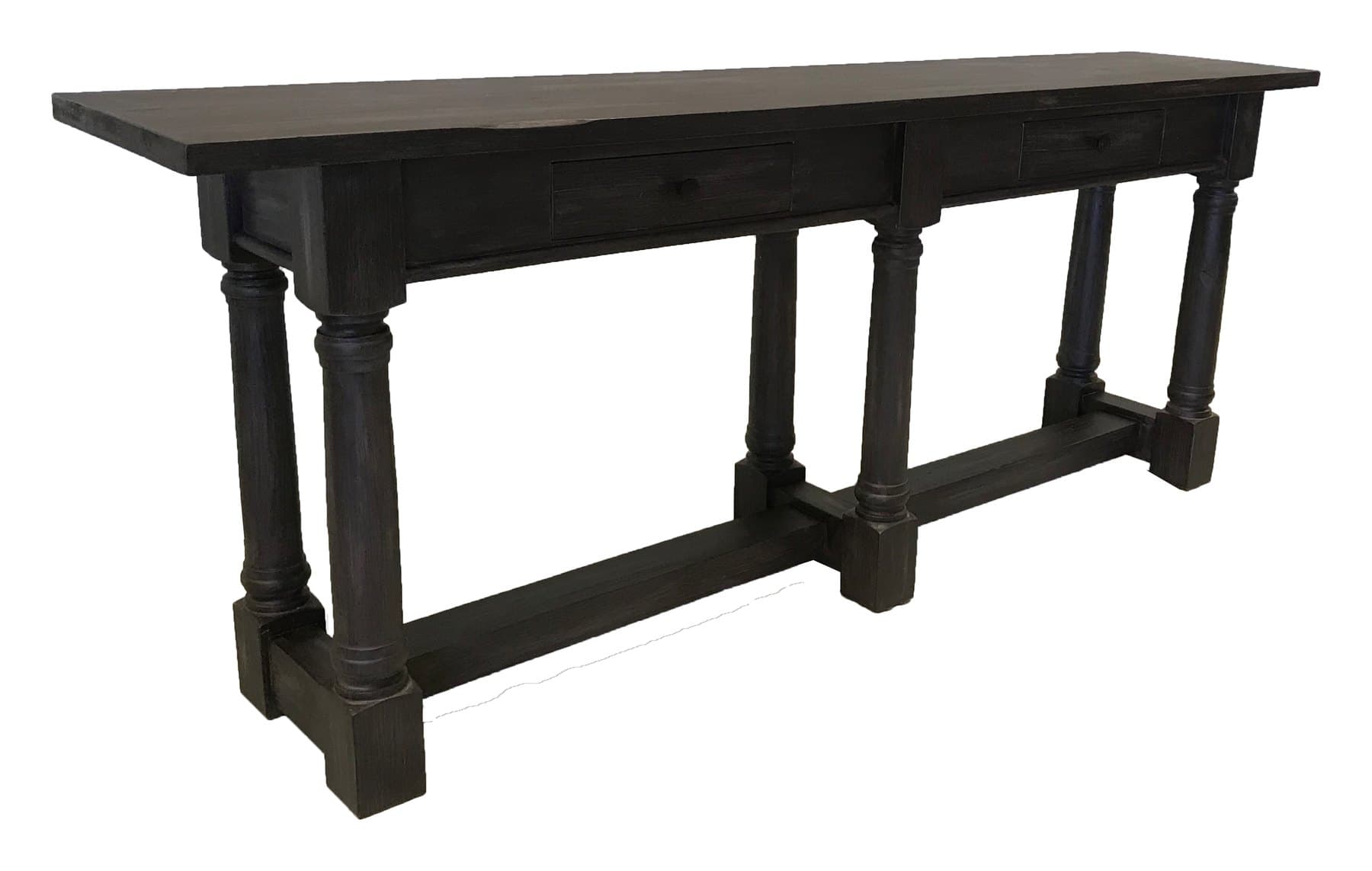 Country French console table, photographed on white