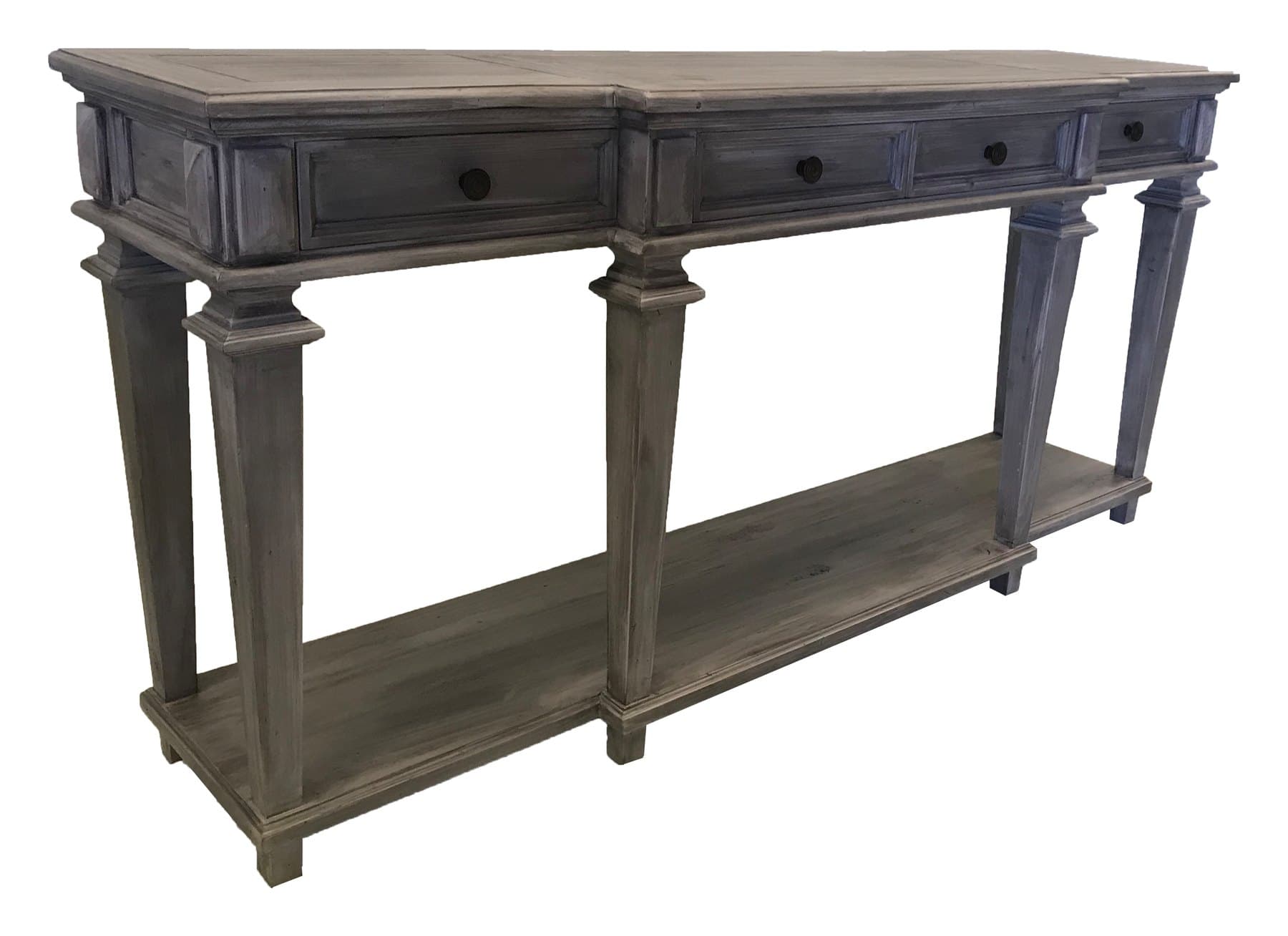 Empire console table, photographed on white