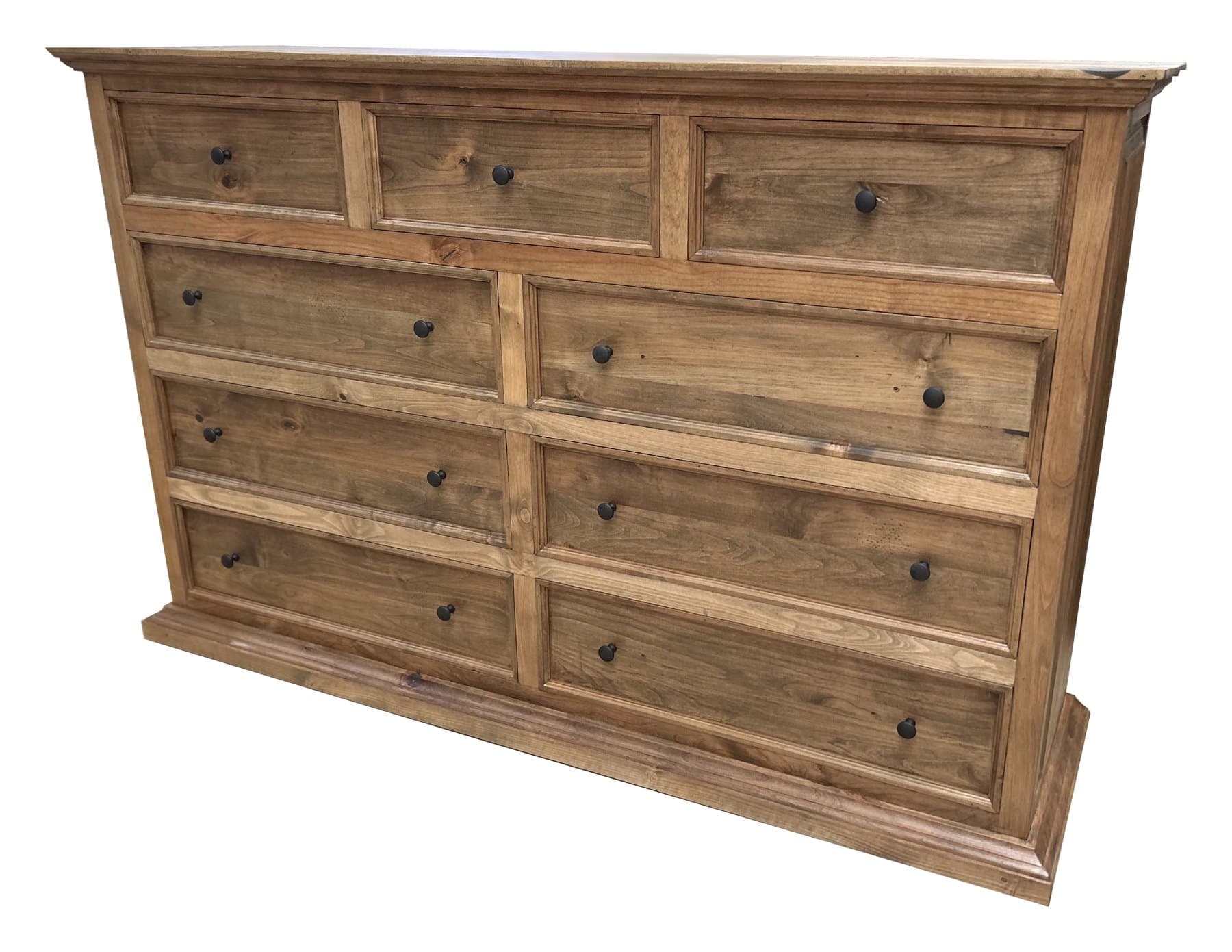 Old Barn dresser, Dark Walnut Natural, photographed on white