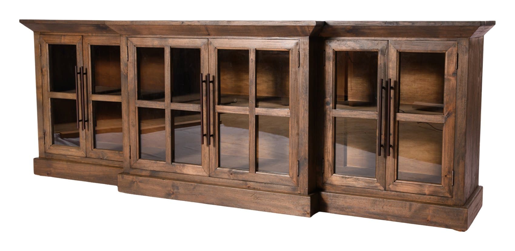 Alcazar TV console, Dark Walnut Natural, photographed on white