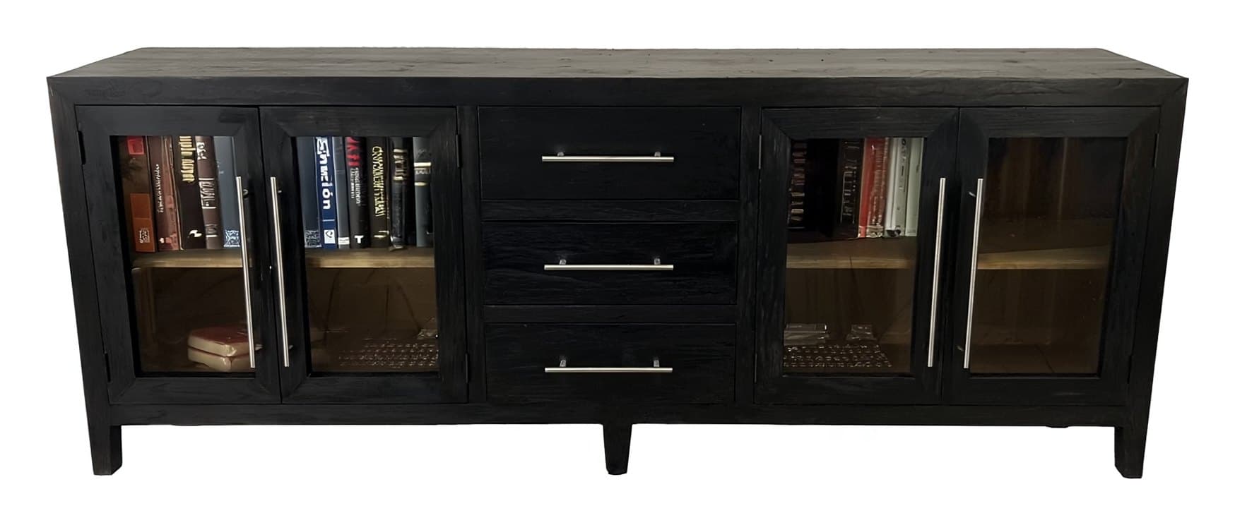 Cannes TV console, Charcoal, photographed on white
