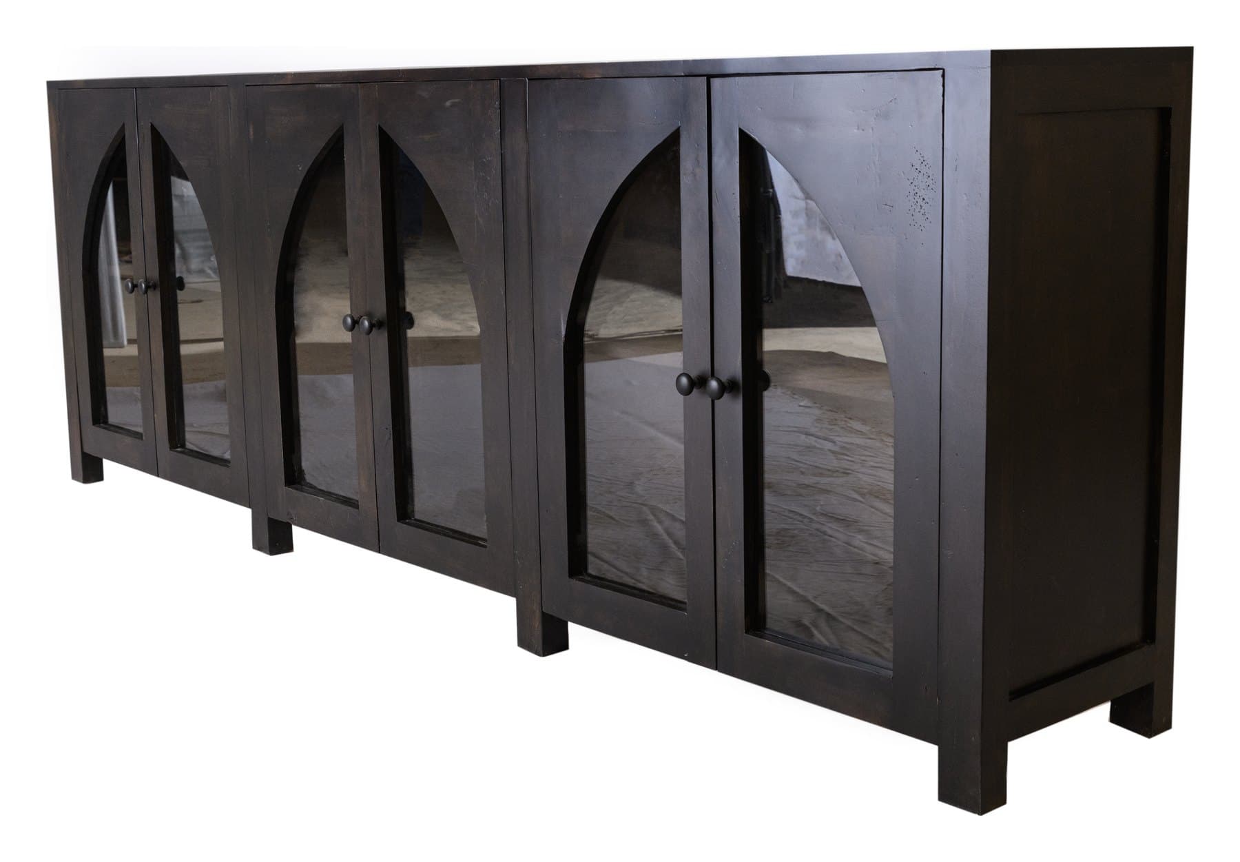 Venecia TV console, Charcoal, photographed on white