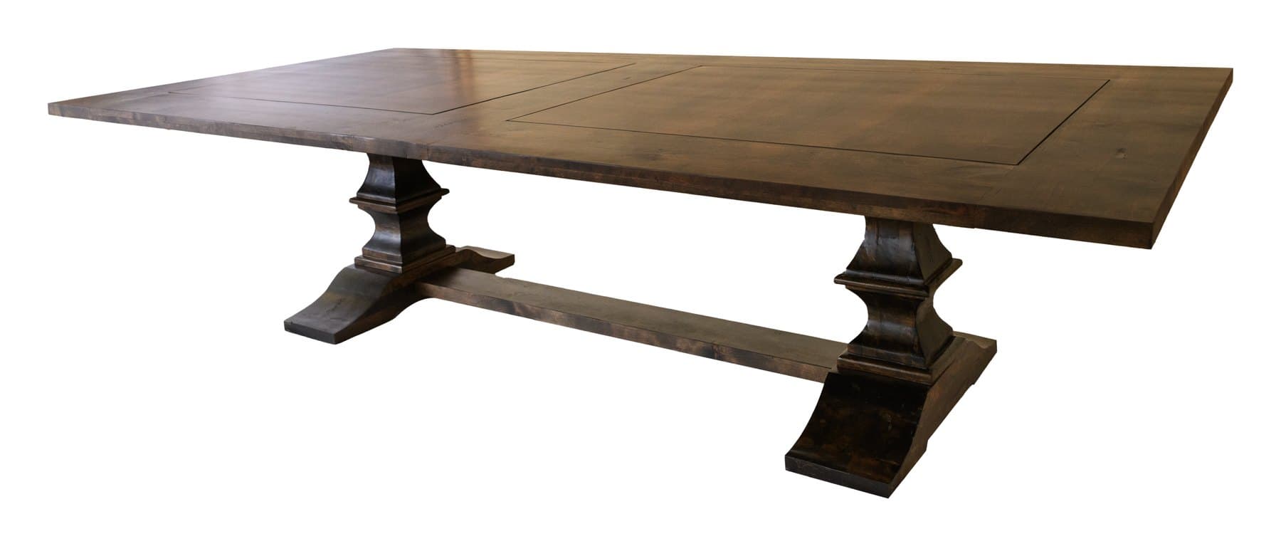 Capitol dining table, 96"L · Dark Walnut Intense, photographed on white