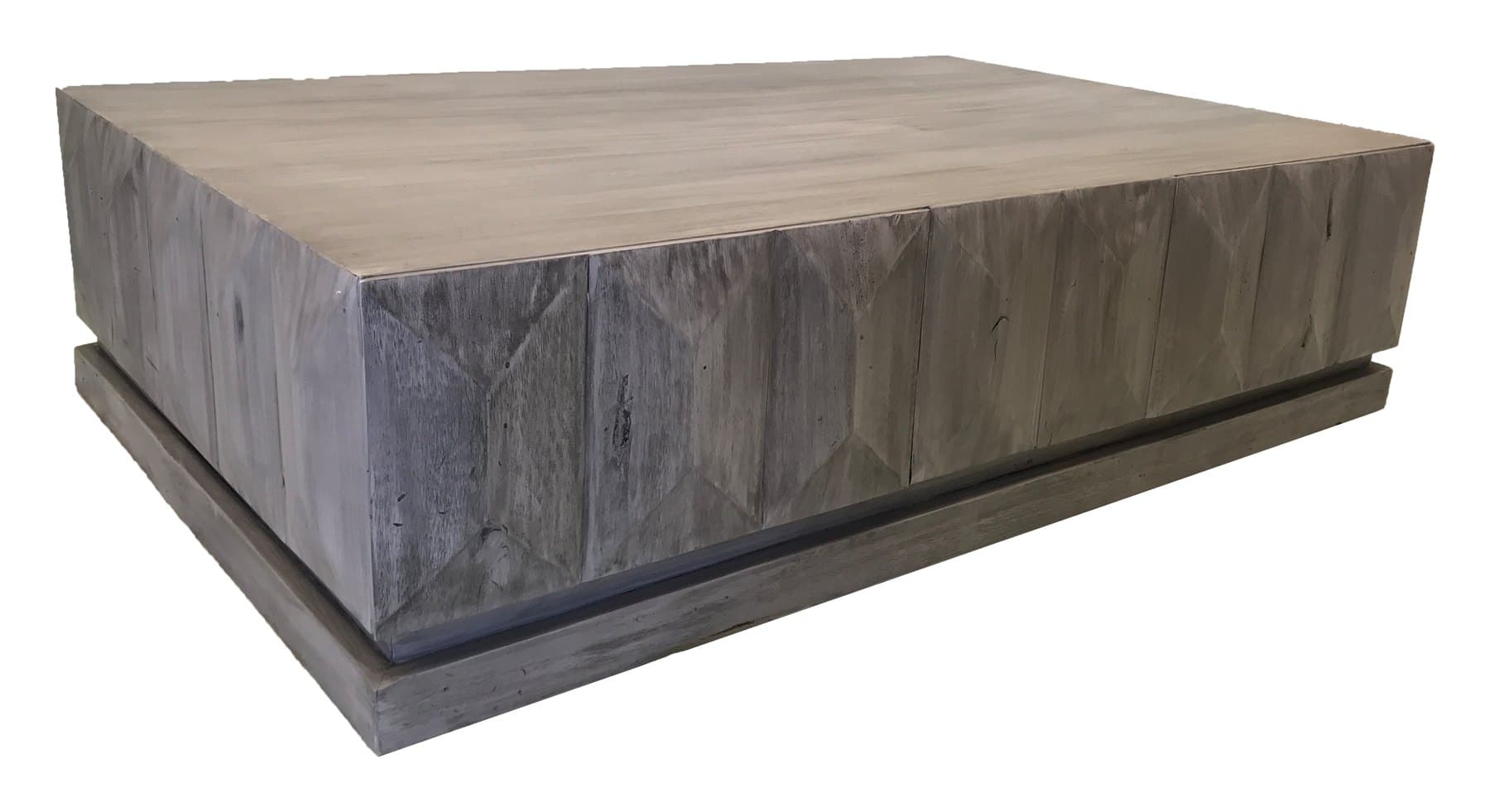 Geometric coffee table, photographed on white