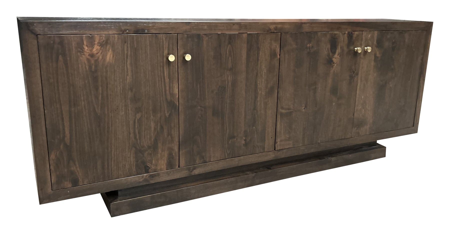 Cesar sideboard, 91" 4 doors · Dark Walnut Intense, photographed on white