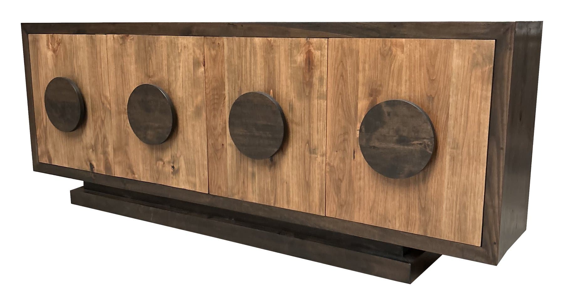 Dali sideboard, 91" 4 doors · Dark Walnut Intense, photographed on white